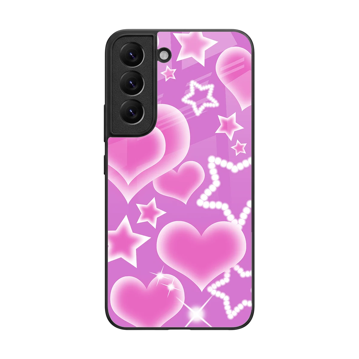 Pink Celestia back phone cover | glass case for samsung galaxy s22