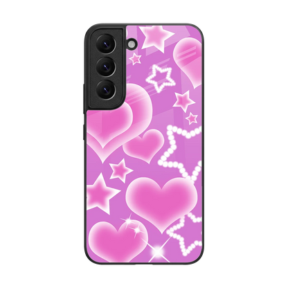 Pink Celestia back phone cover | glass case for samsung galaxy s22