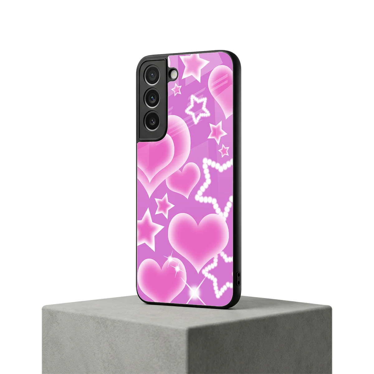 Pink Celestia samsung galaxy s22 mobile cover | shockproof glass phone case