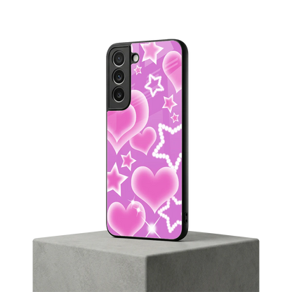 Pink Celestia samsung galaxy s22 mobile cover | shockproof glass phone case