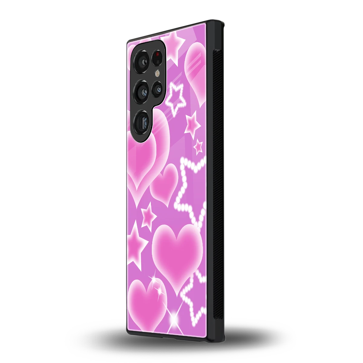 Pink Celestia samsung galaxy s24 ultra mobile cover | shockproof glass phone case