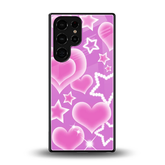 Pink Celestia back phone cover | glass case for samsung galaxy s25 ultra