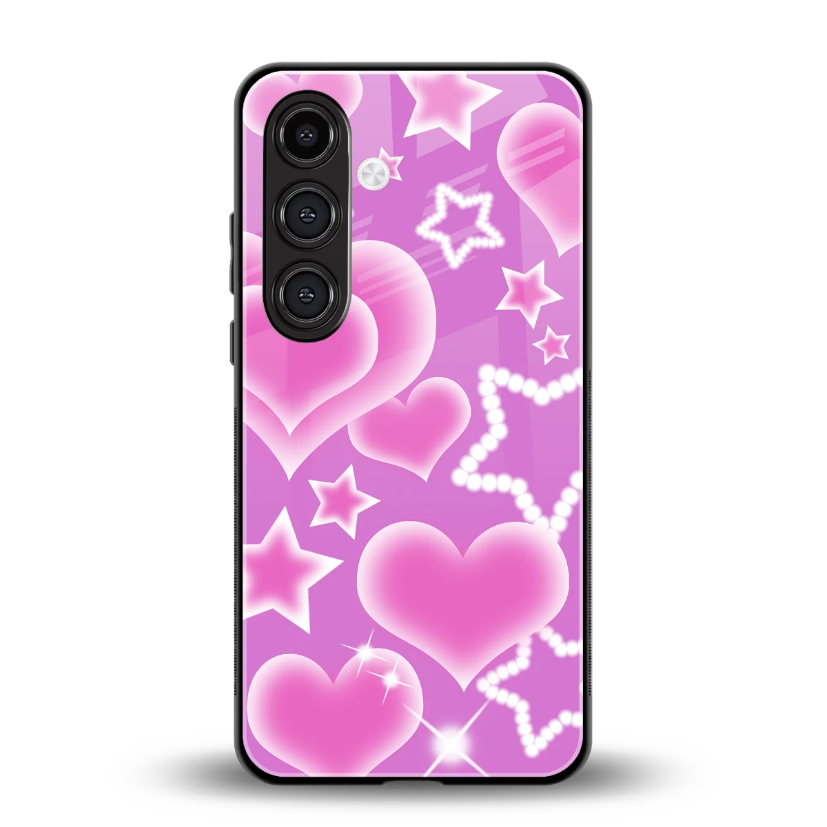 Pink Celestia back phone cover | glass case for samsung galaxy s23 plus