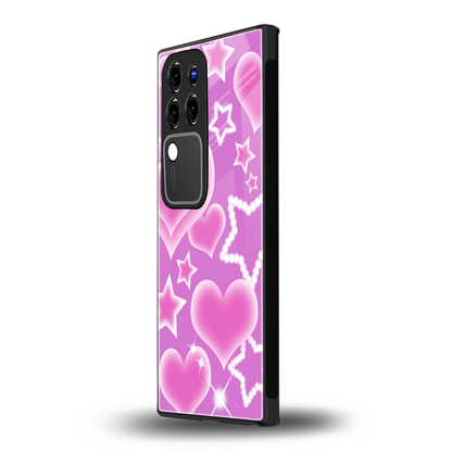 Pink Celestiavivo v30 pro mobile cover | shockproof glass phone case