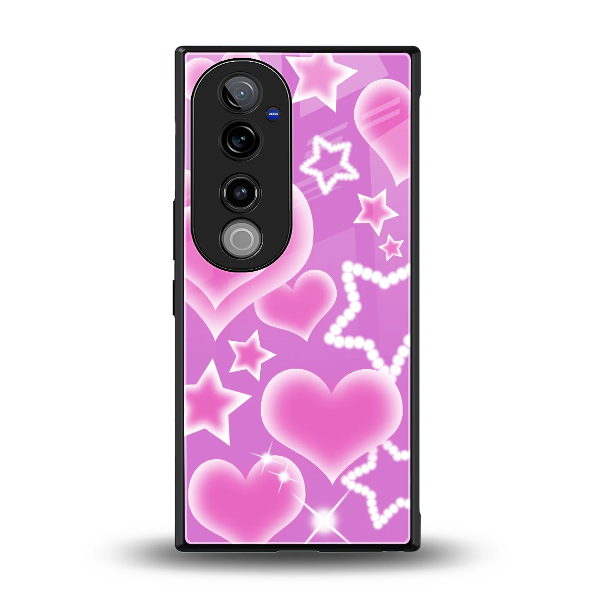 Pink Celestia back phone cover | glass case for vivo v40 pro