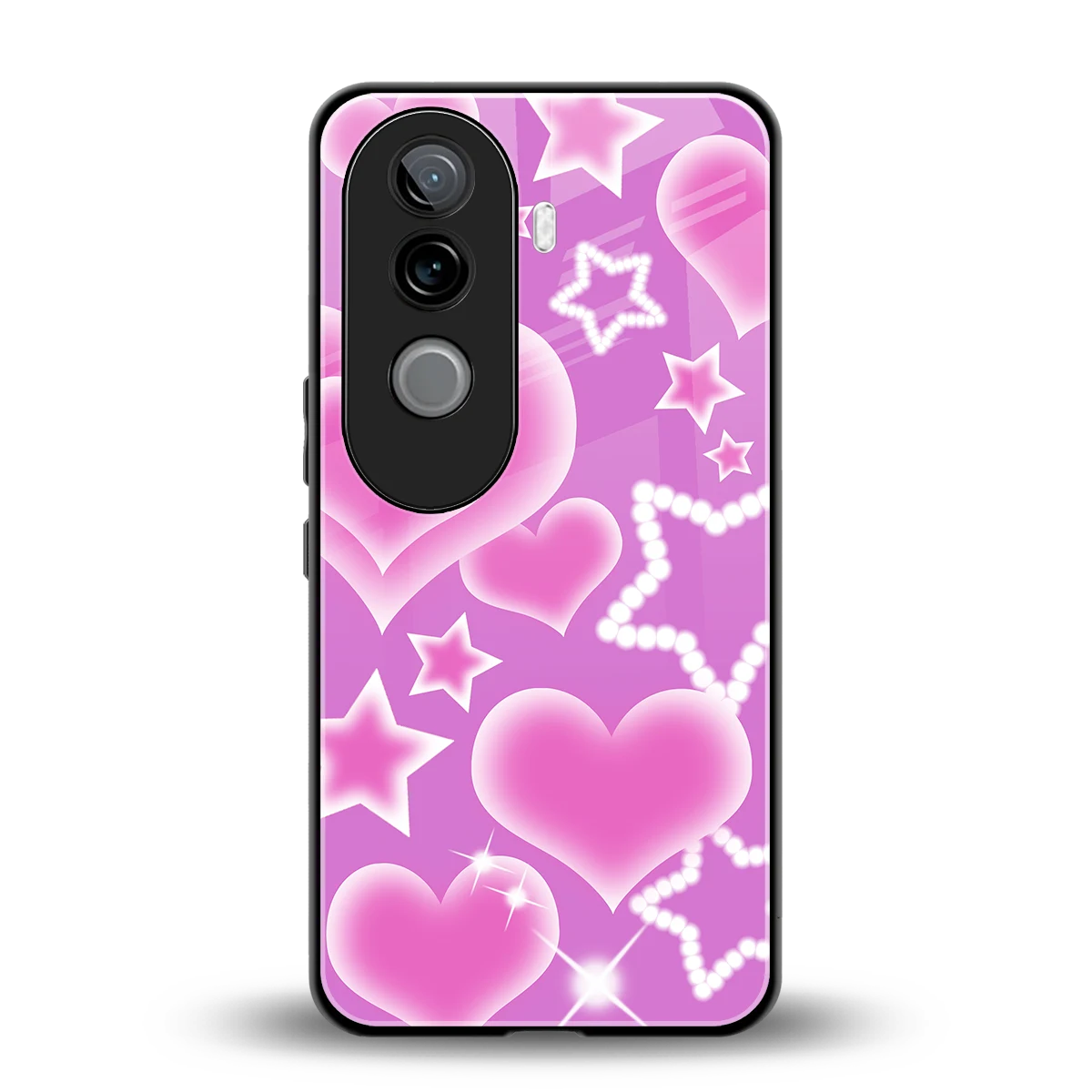 Pink Celestia back phone cover | glass case for vivo v40e