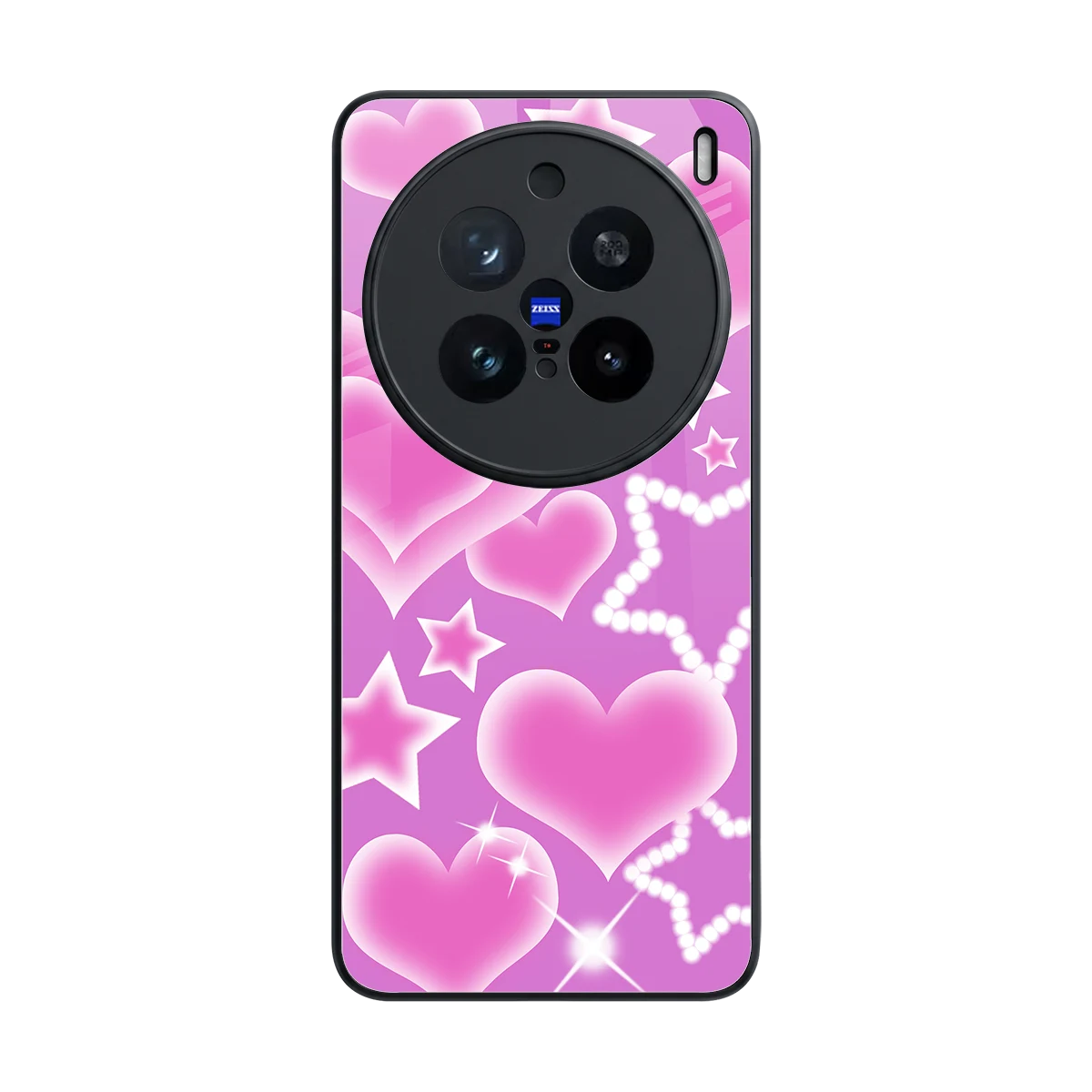 Pink Celestia back phone cover | glass case for vivo x200 pro