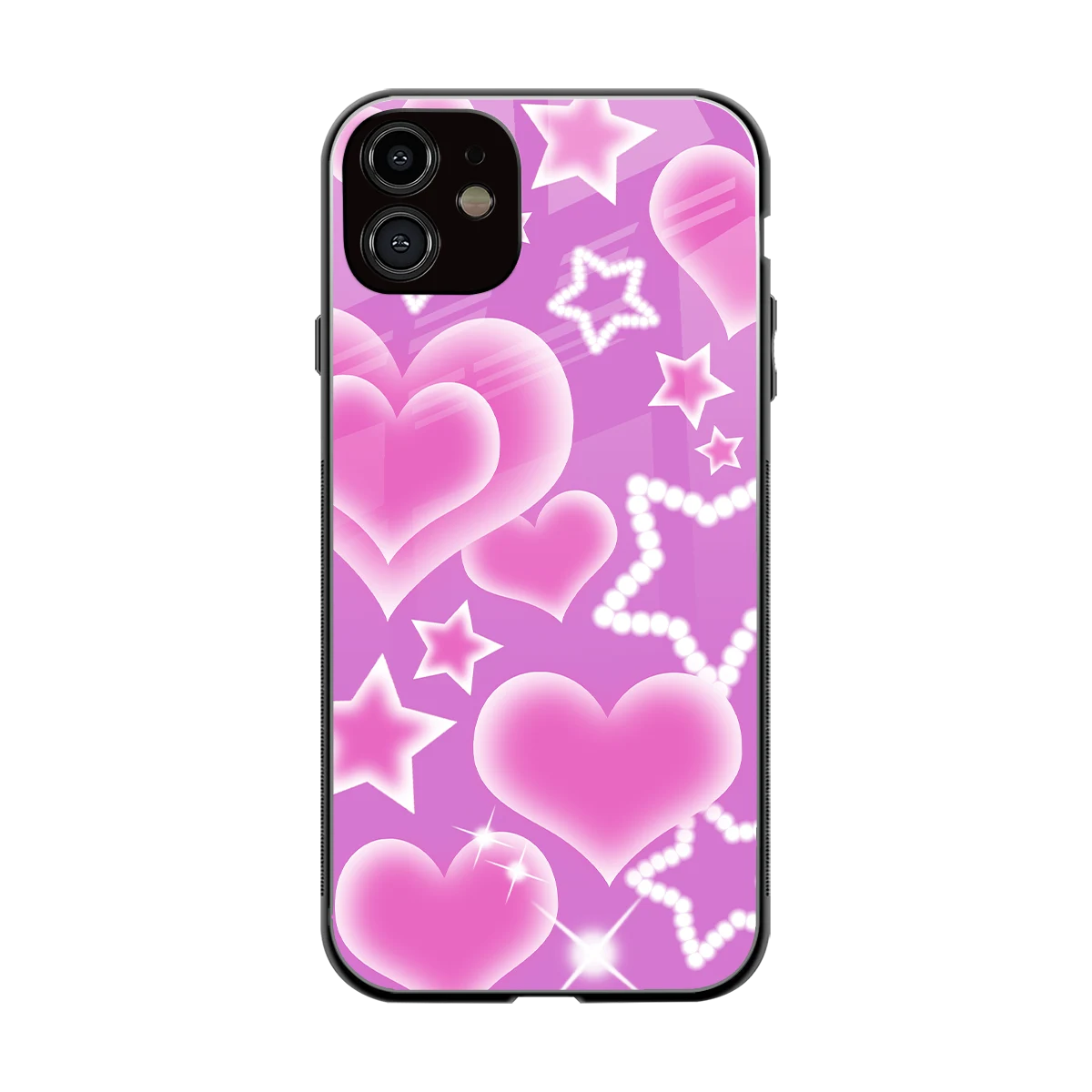 Pink Celestia back phone cover | glass case for iphone 12