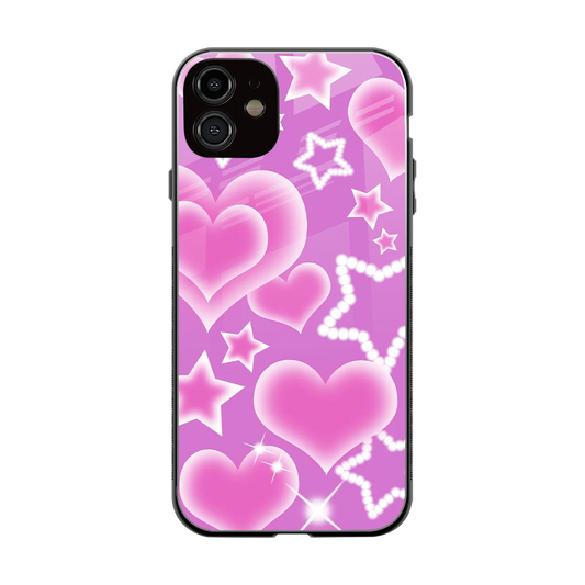 Pink Celestia back phone cover | glass case for iphone 12