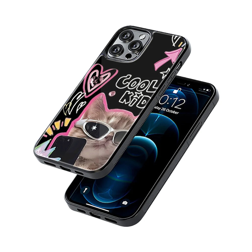 Protective Glass Back Phone Case Compatible with iPhone, Samsung, OnePlus, Pixel & More