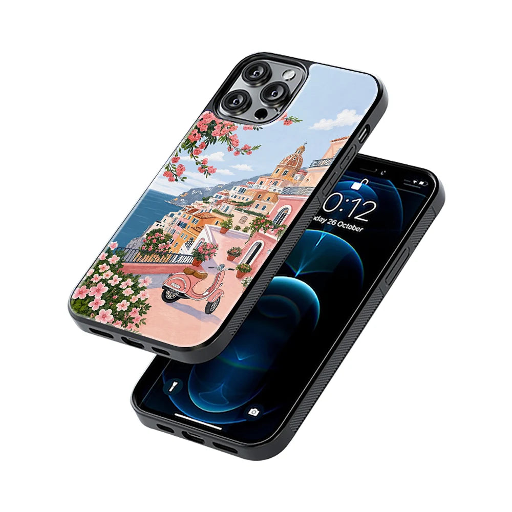 Protective Glass Back Phone Case Compatible with iPhone, Samsung, OnePlus, Pixel & More