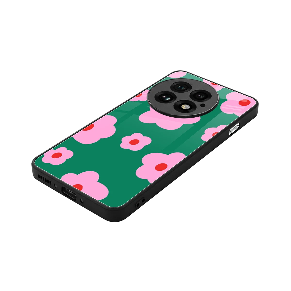 Pink Petal Parade stylish phone case for oneplus 13 | glossy glass and slim fit