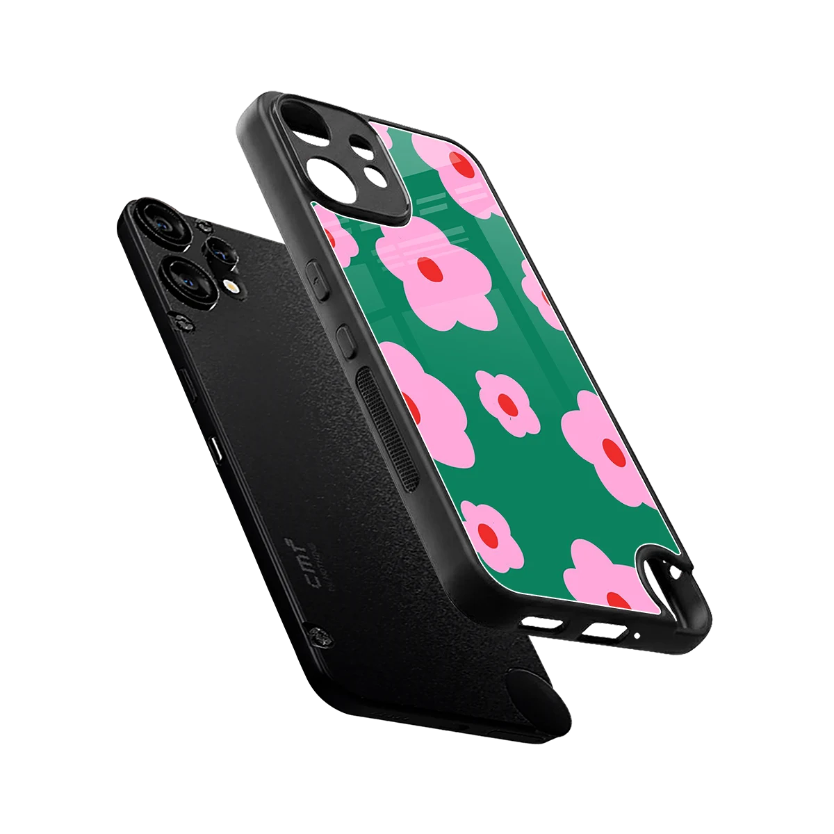 Pink Petal Parade sleek cmf nothing phone 2 pro cover with tempered glass back and TPU edges