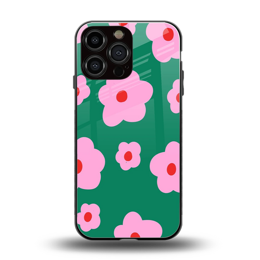Pink Petal Parade back phone cover | glass case for iphone 14 pro max