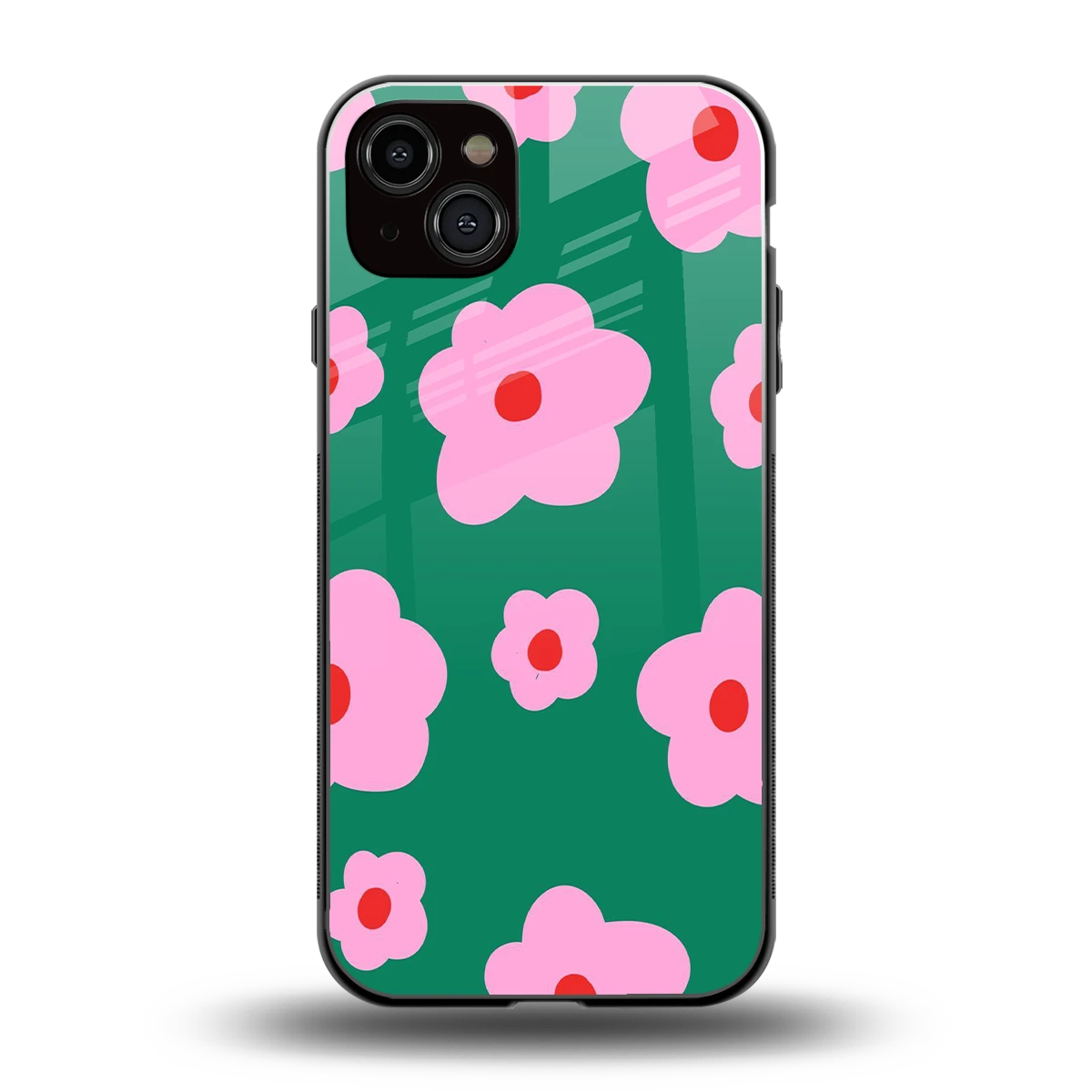 Pink Petal Parade back phone cover | glass case for iphone 15 plus