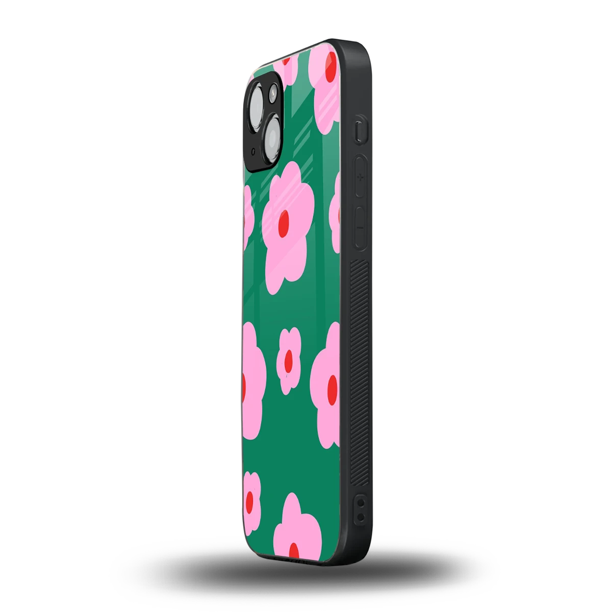Pink Petal Parade iphone 15 plus mobile cover | shockproof glass phone case