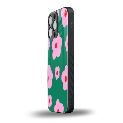Pink Petal Parade iphone 15 pro max mobile cover | shockproof glass phone case