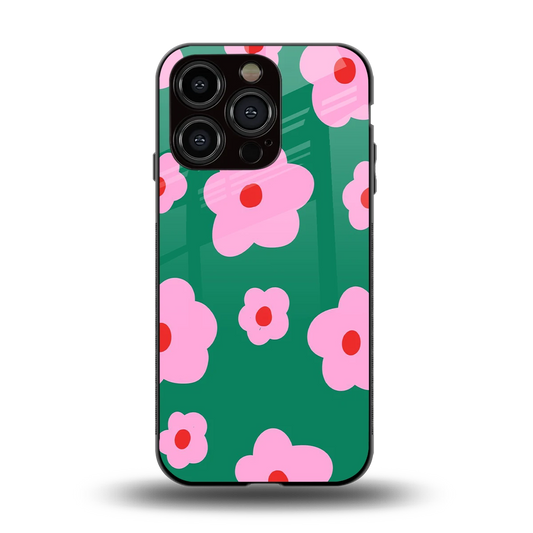 Pink Petal Parade back phone cover | glass case for iphone 15 pro