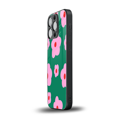 Pink Petal Parade iphone 16 pro mobile cover | shockproof glass phone case