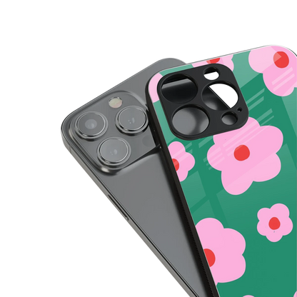 Pink Petal Parade stylish phone case for iphone 14 | glossy glass and slim fit