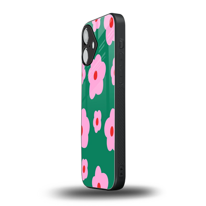 Pink Petal Parade iPhone 16 mobile cover | shockproof glass phone case