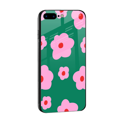 Pink Petal Parade sleek iphone 7 plus cover with tempered glass back and TPU edges