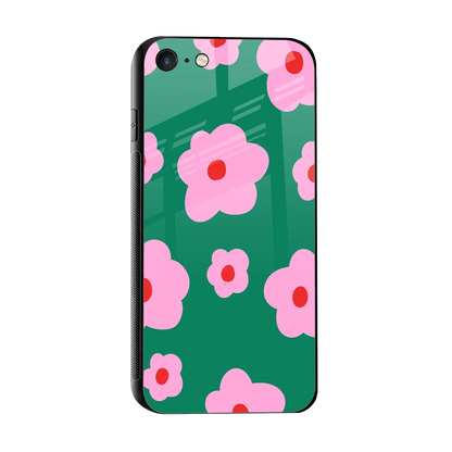 Pink Petal Parade sleek iphone 7 cover with tempered glass back and TPU edges