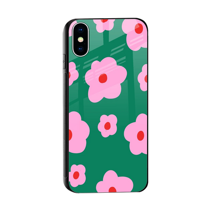 Pink Petal Parade sleek iphone x cover with tempered glass back and TPU edges