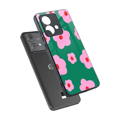 Pink Petal Parade sleek motorola edge 40 neo 5g cover with tempered glass back and TPU edges