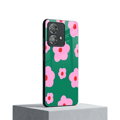 Pink Petal Parade motorola edge 40 neo 5g mobile cover | shockproof glass phone case