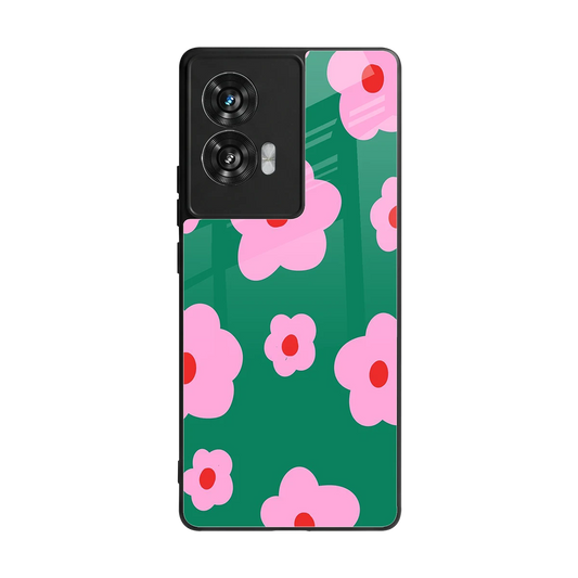 Pink Petal Parade back phone cover | glass case for motorola edge 50 fusion