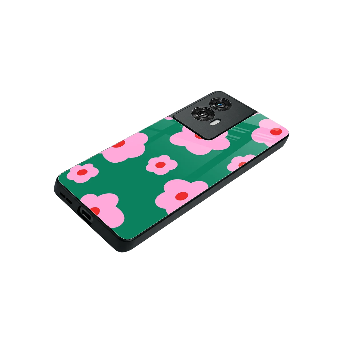 Pink Petal Parade stylish phone case for motorola edge 50 fusion | glossy glass and slim fit