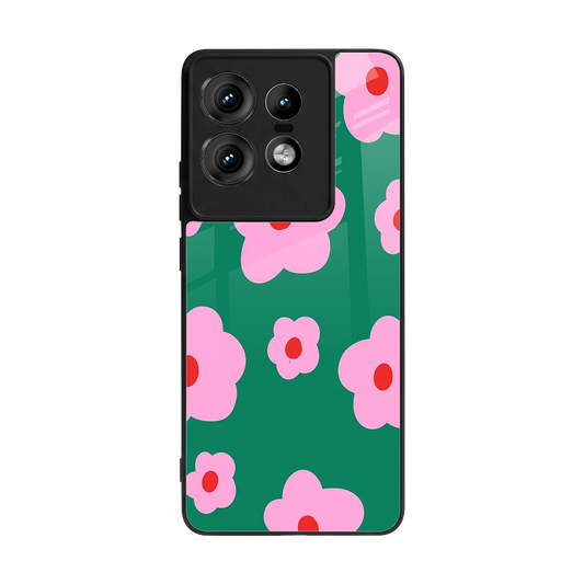 Pink Petal Parade back phone cover | glass case for motorola edge 50 pro