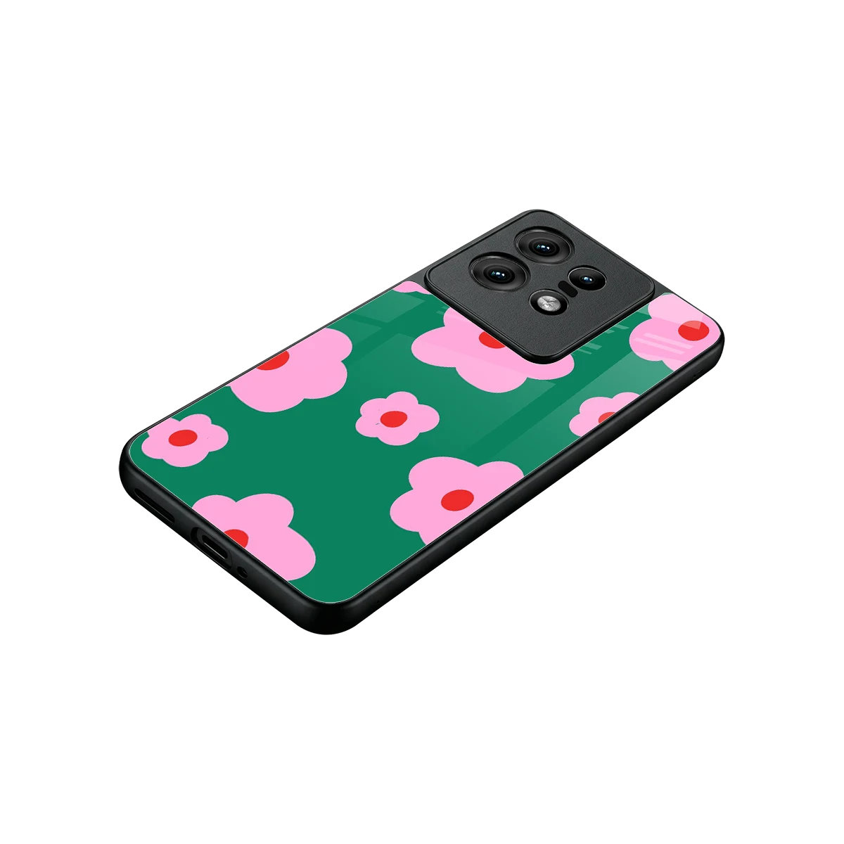 Pink Petal Parade stylish phone case for motorola edge 50 pro | glossy glass and slim fit