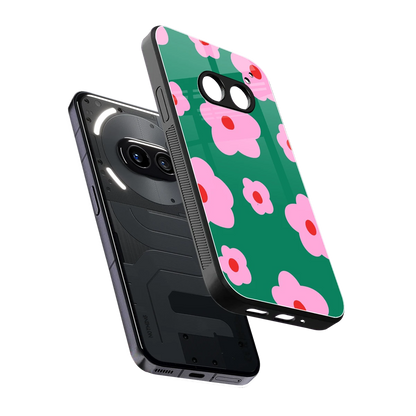 Pink Petal Parade sleek nothing phone 2a cover with tempered glass back and TPU edges