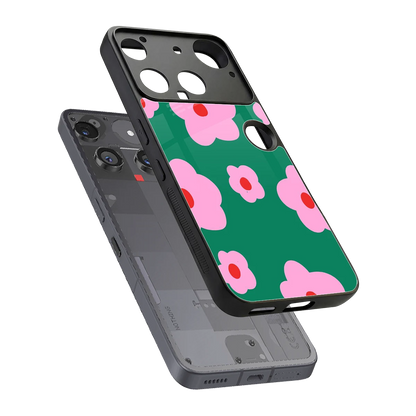 Pink Petal Parade sleek nothing phone 3 cover with tempered glass back and TPU edges