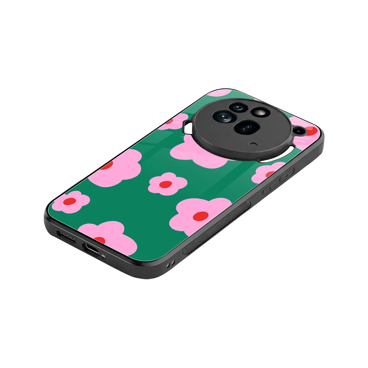 Pink Petal Parade stylish phone case for nothing phone 3a pro | glossy glass and slim fit