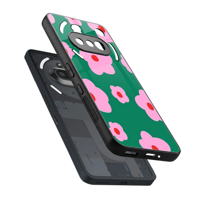 Pink Petal Parade sleek nothing phone 3a cover with tempered glass back and TPU edges