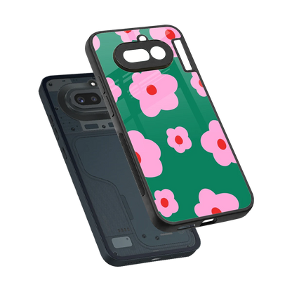 Pink Petal Parade sleek nothing phone 4a cover with tempered glass back and TPU edges
