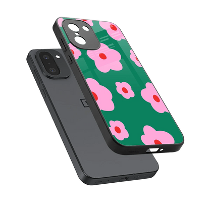 Pink Petal Parade sleek oneplus 15r cover with tempered glass back and TPU edges