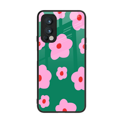 Pink Petal Parade back phone cover | glass case for oneplus nord 2