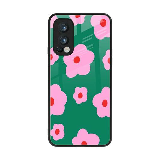 Pink Petal Parade back phone cover | glass case for oneplus nord 2