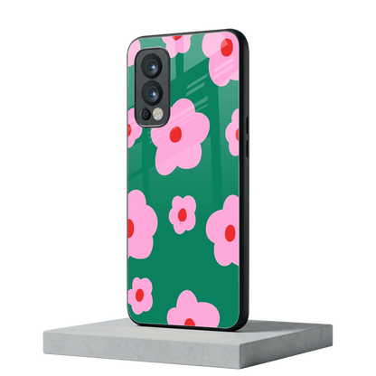 Pink Petal Parade oneplus nord 2 mobile cover | shockproof glass phone case