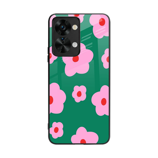 Pink Petal Parade back phone cover | glass case for oneplus nord 2t