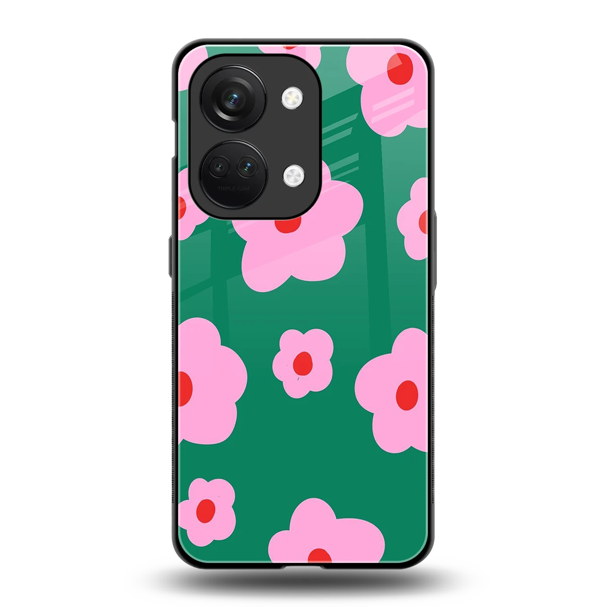 Pink Petal Parade back phone cover | glass case for oneplus nord 3