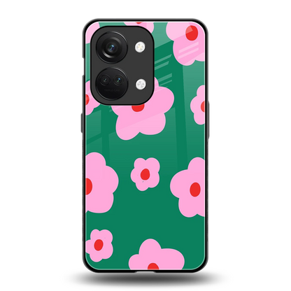 Pink Petal Parade back phone cover | glass case for oneplus nord 3