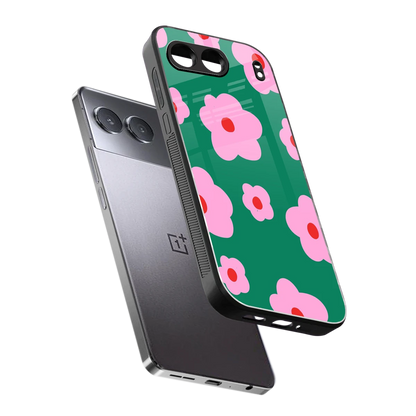 Pink Petal Parade sleek oneplus nord 4 cover with tempered glass back and TPU edges