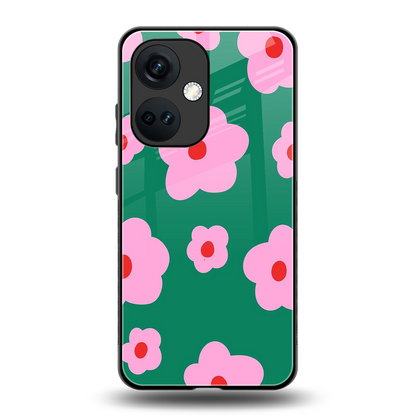 Pink Petal Parade back phone cover | glass case for oneplus nord ce 3