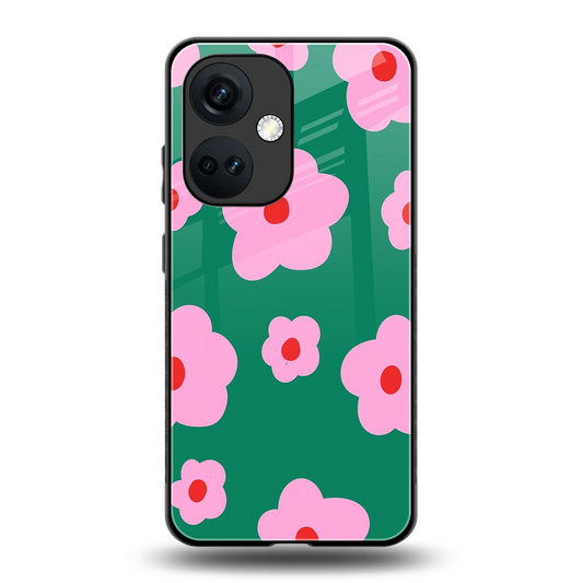 Pink Petal Parade back phone cover | glass case for oneplus nord ce 3
