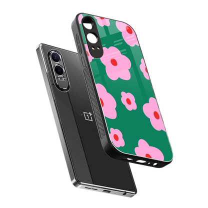 Pink Petal Parade sleek oneplus nord ce 4 lite cover with tempered glass back and TPU edges